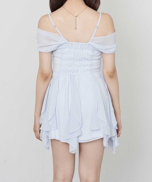 Belle Charme(ベルシャルム)の「【Belle Charme】Frill Cami Tunic Onepiece(ワンピース・レディース・ピンク/ブラック/サックスブルー・FREE)」の22枚目の写真
