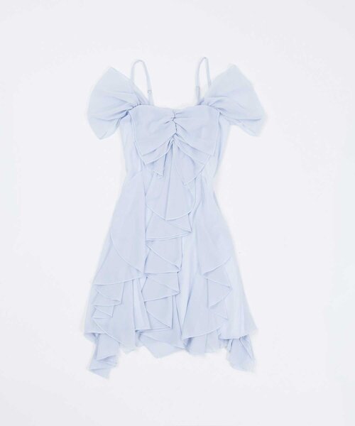 Belle Charme(ベルシャルム)の「【Belle Charme】Frill Cami Tunic Onepiece(ワンピース・レディース・ピンク/ブラック/サックスブルー・FREE)」の4枚目の写真
