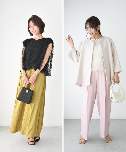 Ehre style(エーレスタイル)の「夏に活躍!大人のノースリシアートップス(キャミソール・レディース・ブラック/アイボリー・FREE)」の14枚目の写真