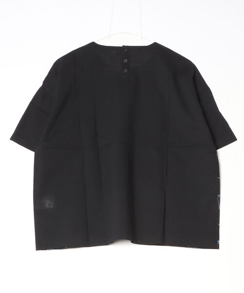 Emago（イマゴ）の「EMAGO ﾖｯﾄ刺繍ﾌﾞﾗｳｽ 5分袖（シャツ/ブラウス・レディース・パープル/グレー/ブラック・FREE）」の9枚目の写真