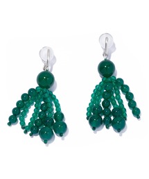 【IRIS 47】bundle earring green agate/バンドル イヤリング グリーンアゲート VSJ21