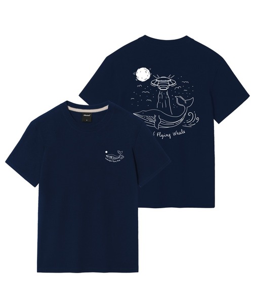 OKSTAR(オクスター)の「宇宙船クジラ半袖(Tシャツ/カットソー・レディース・ホワイト/ブラック/ネイビー/グレー/ダークグリーン/ダークブルー/クリーム/ライトグレー/ライトベージュ/ダークグレー/カーキ・SMALL/MEDIUM/LARGE/X-LARGE/2XL/3XL/4XL)」の10枚目の写真