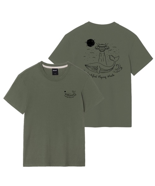 OKSTAR(オクスター)の「宇宙船クジラ半袖(Tシャツ/カットソー・レディース・ホワイト/ブラック/ネイビー/グレー/ダークグリーン/ダークブルー/クリーム/ライトグレー/ライトベージュ/ダークグレー/カーキ・SMALL/MEDIUM/LARGE/X-LARGE/2XL/3XL/4XL)」の9枚目の写真