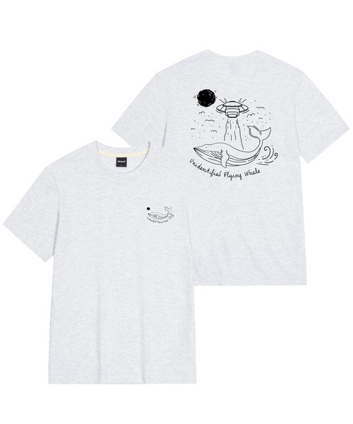 OKSTAR(オクスター)の「宇宙船クジラ半袖(Tシャツ/カットソー・レディース・ホワイト/ブラック/ネイビー/グレー/ダークグリーン/ダークブルー/クリーム/ライトグレー/ライトベージュ/ダークグレー/カーキ・SMALL/MEDIUM/LARGE/X-LARGE/2XL/3XL/4XL)」の3枚目の写真