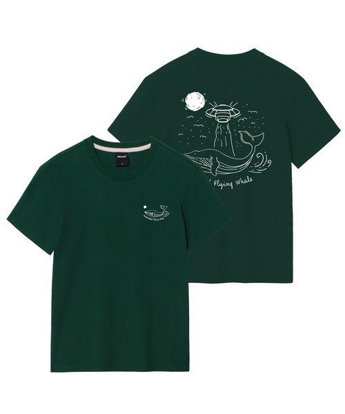 OKSTAR(オクスター)の「宇宙船クジラ半袖(Tシャツ/カットソー・レディース・ホワイト/ブラック/ネイビー/グレー/ダークグリーン/ダークブルー/クリーム/ライトグレー/ライトベージュ/ダークグレー/カーキ・SMALL/MEDIUM/LARGE/X-LARGE/2XL/3XL/4XL)」の8枚目の写真