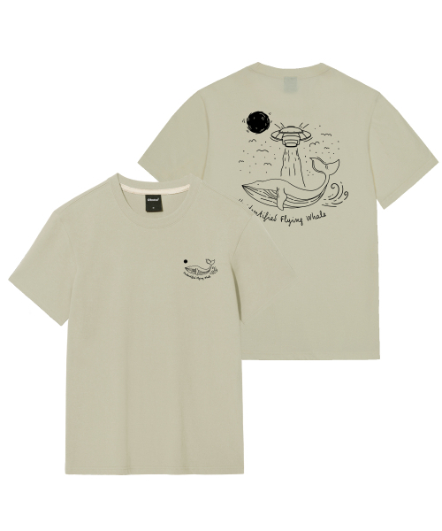 OKSTAR(オクスター)の「宇宙船クジラ半袖(Tシャツ/カットソー・レディース・ホワイト/ブラック/ネイビー/グレー/ダークグリーン/ダークブルー/クリーム/ライトグレー/ライトベージュ/ダークグレー/カーキ・SMALL/MEDIUM/LARGE/X-LARGE/2XL/3XL/4XL)」の13枚目の写真