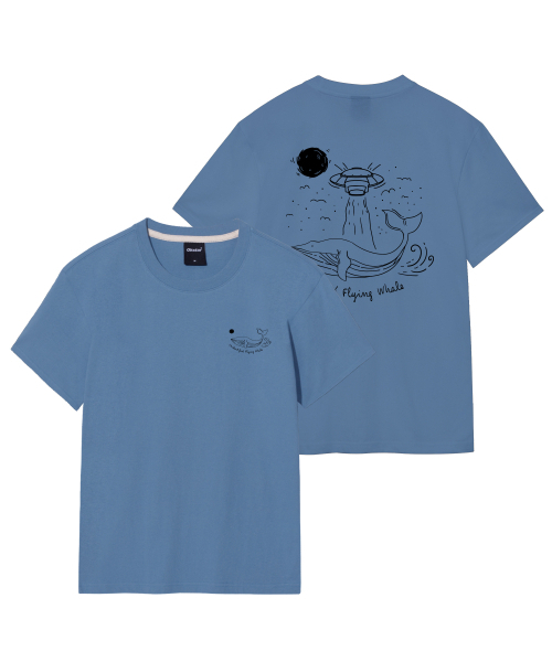 OKSTAR(オクスター)の「宇宙船クジラ半袖(Tシャツ/カットソー・レディース・ホワイト/ブラック/ネイビー/グレー/ダークグリーン/ダークブルー/クリーム/ライトグレー/ライトベージュ/ダークグレー/カーキ・SMALL/MEDIUM/LARGE/X-LARGE/2XL/3XL/4XL)」の18枚目の写真
