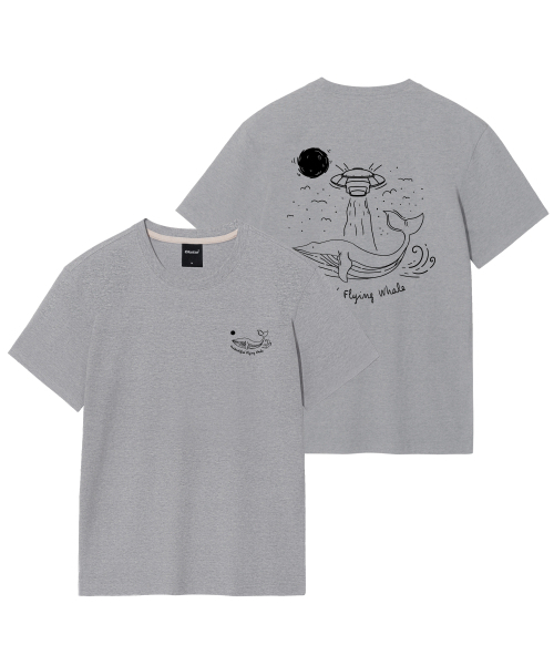 OKSTAR(オクスター)の「宇宙船クジラ半袖(Tシャツ/カットソー・レディース・ホワイト/ブラック/ネイビー/グレー/ダークグリーン/ダークブルー/クリーム/ライトグレー/ライトベージュ/ダークグレー/カーキ・SMALL/MEDIUM/LARGE/X-LARGE/2XL/3XL/4XL)」の19枚目の写真