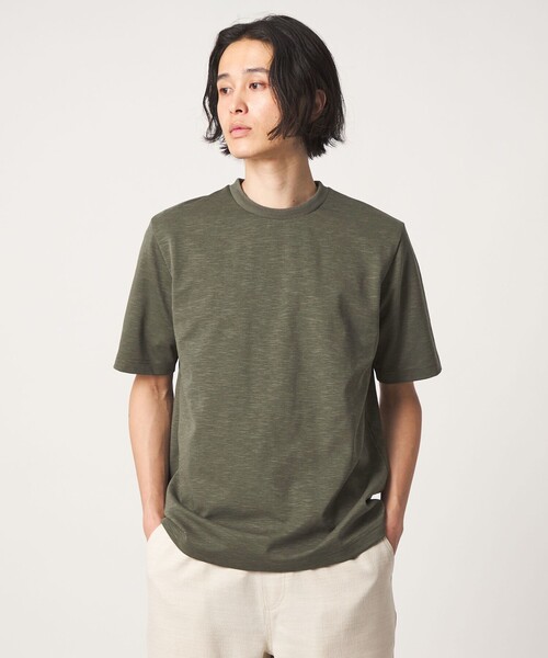 A DAY IN THE LIFE UNITED ARROWS(アデイインザライフユナイテッドアローズ)の「シルケット スラブポンチ ジャストカットソー<A DAY IN THE LIFE>(Tシャツ/カットソー・メンズ・ブラック/ホワイト/オリーブ・XL/L/M)」の3枚目の写真