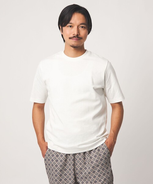 A DAY IN THE LIFE UNITED ARROWS(アデイインザライフユナイテッドアローズ)の「シルケット スラブポンチ ジャストカットソー<A DAY IN THE LIFE>(Tシャツ/カットソー・メンズ・ブラック/ホワイト/オリーブ・XL/L/M)」の4枚目の写真