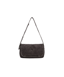 MEA（メア）の「WASHED STUDDED MESSENGER BAG [BLACK]（メッセンジャーバッグ）」