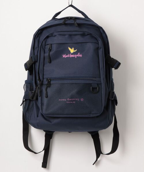 Mark Gonzales（マーク・ゴンザレス）の「【Mark Gonzales】 サイドベルト BIGポケット リュック / バックパック（バックパック/リュック・メンズ・ベージュ/ブラック/ネイビー/ミント・FREE）」の4枚目の写真