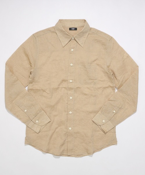 TMT(ティーエムティー)の「WASHER COTTON LINEN SHIRT(シャツ/ブラウス・メンズ・ホワイト/ベージュ/サックスブルー・MEDIUM/LARGE/X-LARGE)」の3枚目の写真