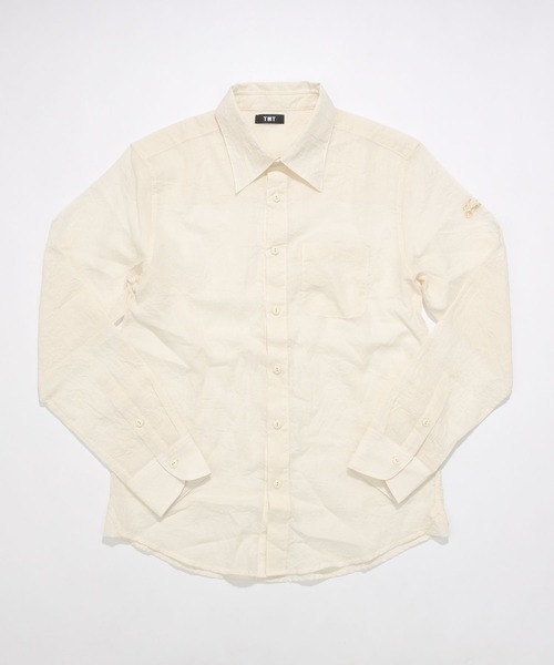 TMT(ティーエムティー)の「WASHER COTTON LINEN SHIRT(シャツ/ブラウス・メンズ・ホワイト/ベージュ/サックスブルー・MEDIUM/LARGE/X-LARGE)」の2枚目の写真