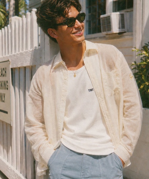 TMT(ティーエムティー)の「WASHER COTTON LINEN SHIRT(シャツ/ブラウス・メンズ・ホワイト/ベージュ/サックスブルー・MEDIUM/LARGE/X-LARGE)」の21枚目の写真
