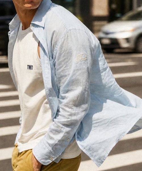 TMT(ティーエムティー)の「WASHER COTTON LINEN SHIRT(シャツ/ブラウス・メンズ・ホワイト/ベージュ/サックスブルー・MEDIUM/LARGE/X-LARGE)」の17枚目の写真