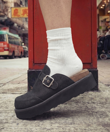 6FT（シックスフィット）の「[+5.5cm] BOTO STRAP MULE (DENIM BLACK)（スニーカー）」