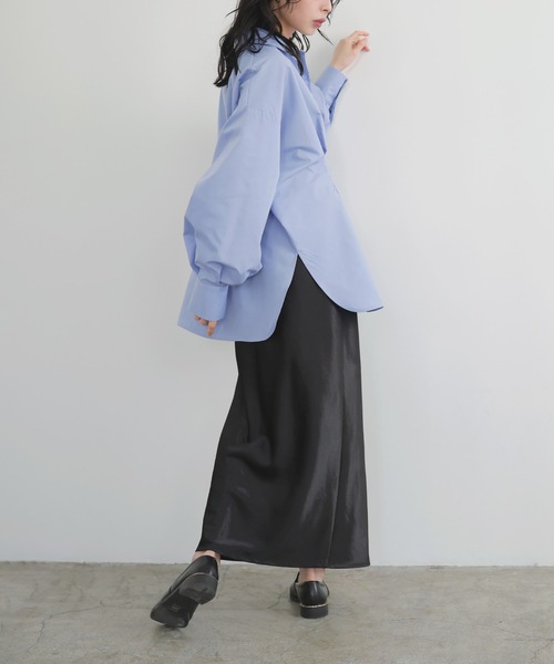 LIAN(リアン)の「サテンナロースカート(スカート・レディース・ブラック/ピンク/ブラウン/アイボリー・FREE)」の22枚目の写真