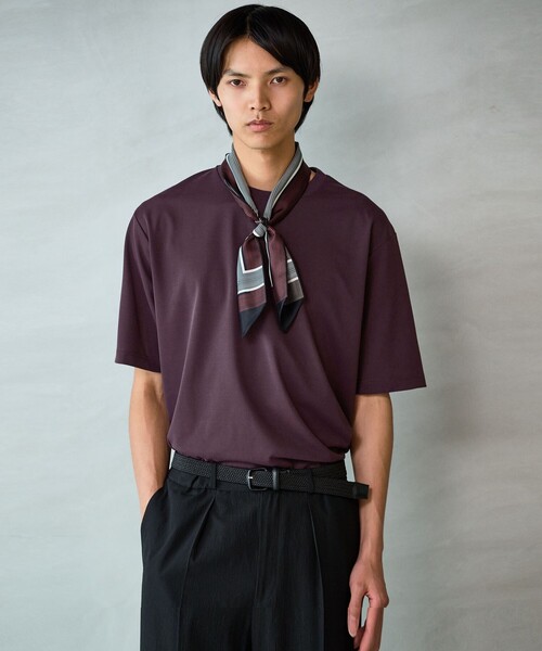 green label relaxing（グリーンレーベルリラクシング）の「アイスコットン カノコ クルーネック カットソー -接触冷感-（Tシャツ/カットソー・メンズ・ダークグレー/ライトグレー/ワイン・XL/M/S/L）」の3枚目の写真