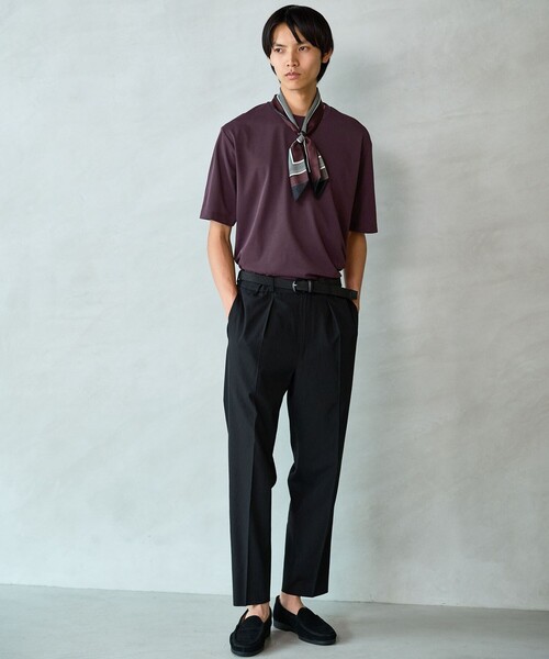 green label relaxing（グリーンレーベルリラクシング）の「アイスコットン カノコ クルーネック カットソー -接触冷感-（Tシャツ/カットソー・メンズ・ダークグレー/ライトグレー/ワイン・XL/M/S/L）」の15枚目の写真