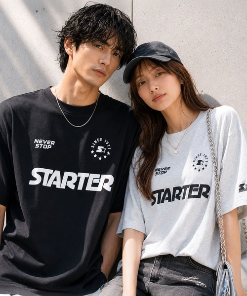 STARTER(スターター)の「STARTER スターター メンズ半袖Tシャツ デザインロゴ ゲームシャツ(Tシャツ/カットソー・メンズ・アッシュグレー/ブラック/ホワイト・M/L/XL)」の19枚目の写真