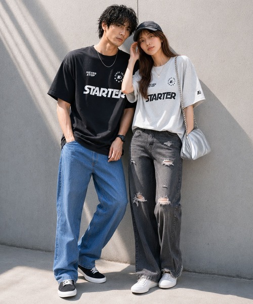 STARTER(スターター)の「STARTER スターター メンズ半袖Tシャツ デザインロゴ ゲームシャツ(Tシャツ/カットソー・メンズ・アッシュグレー/ブラック/ホワイト・M/L/XL)」の20枚目の写真