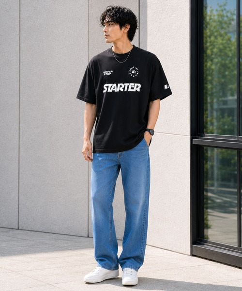STARTER(スターター)の「STARTER スターター メンズ半袖Tシャツ デザインロゴ ゲームシャツ(Tシャツ/カットソー・メンズ・アッシュグレー/ブラック/ホワイト・M/L/XL)」の4枚目の写真