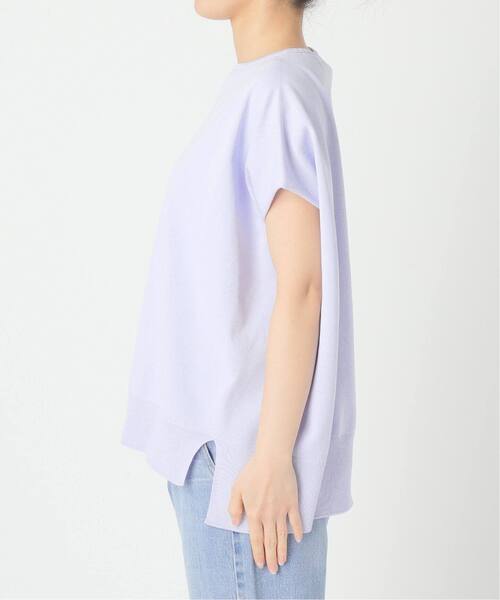 IENA（イエナ）の「《WEB限定/追加8》 コットンストレッチ NEOワイドクループルオーバー（ニット/セーター・レディース・チャコールグレー/ラベンダー・FREE）」の20枚目の写真
