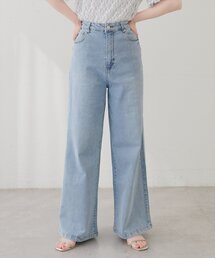 natural couture | ゆるストレートストレッチセルフカットデニムパンツ(デニムパンツ)