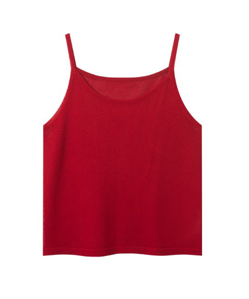 MORVE13(モルブ13)の「オルセンラウンドニットノースリーブ(Tシャツ/カットソー・レディース・レッド/ブラック/クリーム/グリーン系その他・FREE)」の4枚目の写真