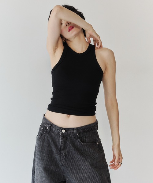 VION(ヴィオン)の「アメリカンスリーブタンクトップ / American Sleeve Tank Top(タンクトップ・レディース・ワイン/ホワイト/ブラック・FREE)」の13枚目の写真
