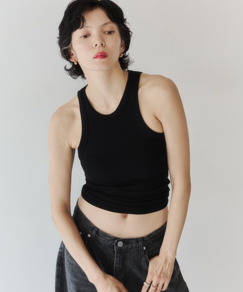 VION(ヴィオン)の「アメリカンスリーブタンクトップ / American Sleeve Tank Top(タンクトップ・レディース・ワイン/ホワイト/ブラック・FREE)」の11枚目の写真