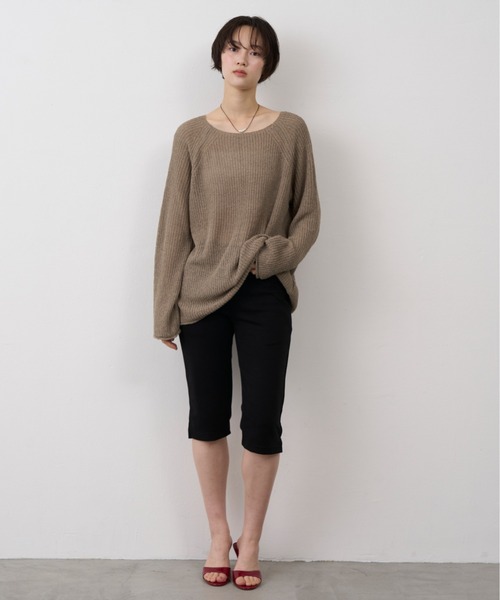 NUJOH(ヌゾ)の「Sheer Loose Knit Pullover / シアールーズニットプルオーバー(ニット/セーター・レディース・ベージュ/ホワイト/ライトブルー/ブラウン/ブラック/オリーブ・FREE)」の21枚目の写真
