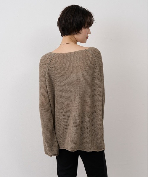 NUJOH(ヌゾ)の「Sheer Loose Knit Pullover / シアールーズニットプルオーバー(ニット/セーター・レディース・ベージュ/ホワイト/ライトブルー/ブラウン/ブラック/オリーブ・FREE)」の19枚目の写真