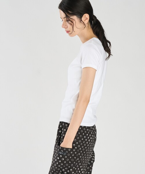 agnes b.（アニエスベー）の「コットン 半袖Tシャツ "Be Top"（Tシャツ/カットソー・レディース・ホワイト・1/3/2）」の4枚目の写真