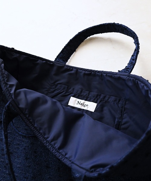 Neige（ネージュ）の「スカラップツイードトート（トートバッグ・レディース・ネイビー/ブルー/ピンク・ONE SIZE）」の16枚目の写真