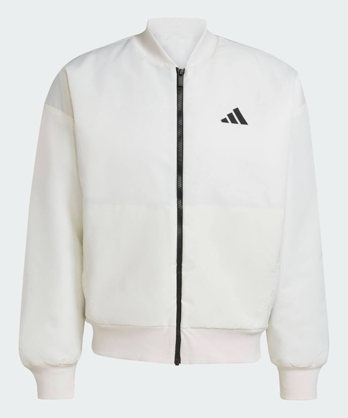 adidas（アディダス）の「スタジアム ボンバー / アディダス adidas（ブルゾン・メンズ・ホワイト・MEDIUM/X-LARGE/XX-LARGE/3XL/LARGE）」の4枚目の写真