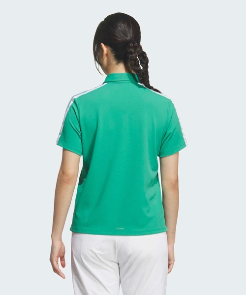 adidas(アディダス)の「スリーストライプス クライマクール ピケ 半袖 ポロシャツ【adidas Golf/アディダスゴルフ】(ポロシャツ・レディース・グリーン・SMALL/MEDIUM/LARGE/X-LARGE/X-SMALL)」の2枚目の写真