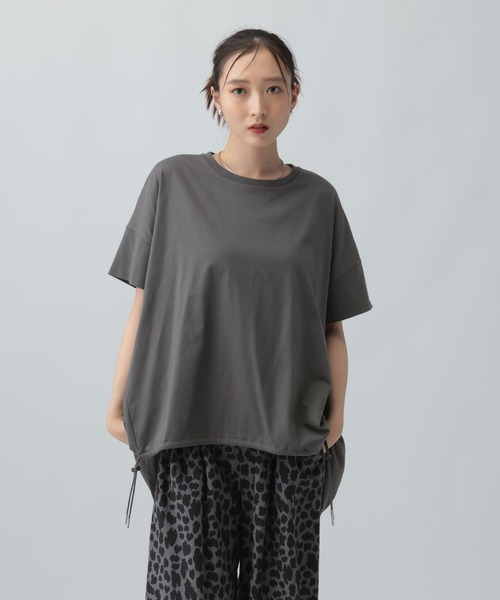セール】異素材ドロストチュニックSS 1054480（Tシャツ/カットソー