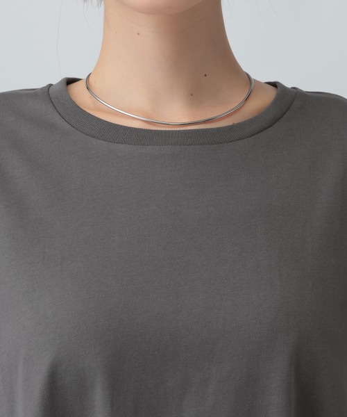 LEPSIM（レプシィム）の「異素材ドロストチュニックSS　1054480（Tシャツ/カットソー・レディース・ブラック/グレー・FREE）」の13枚目の写真