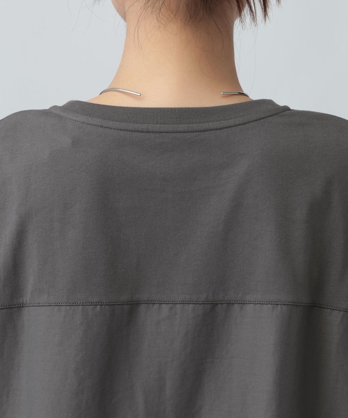 LEPSIM（レプシィム）の「異素材ドロストチュニックSS　1054480（Tシャツ/カットソー・レディース・ブラック/グレー・FREE）」の18枚目の写真