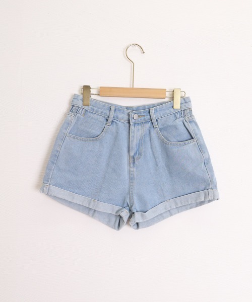 Miniministore(ミニミニストア)の「ショートパンツ 短パンデニム 韓国風(デニムパンツ・レディース・ブラック/サックスブルー・M/XL/L)」の4枚目の写真