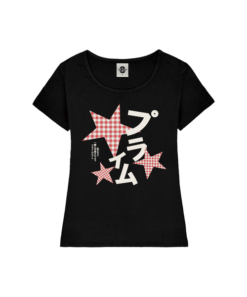 PRIMATE(プライメイト)の「CHECK MILKY レディース Uネックスリムフィット半袖Tシャツ 6 COLORS(Tシャツ/カットソー・レディース・ミント/ブラック/ホワイト/ネイビー/ピンク・SMALL/MEDIUM)」の2枚目の写真