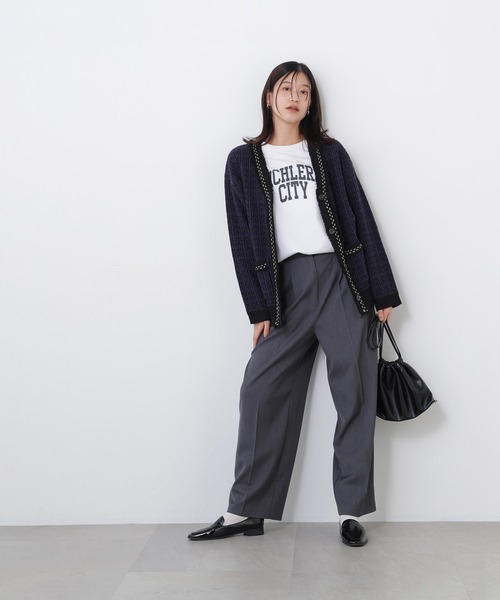 N.(N. Natural Beauty Basic)(エヌエヌナチュラルビューティーベーシック)の「チェーンブレードカーディガン(カーディガン/ボレロ・レディース・ブラック系その他2/ネイビー系・FREE)」の16枚目の写真
