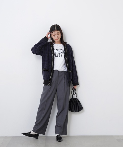 N.(N. Natural Beauty Basic)(エヌエヌナチュラルビューティーベーシック)の「チェーンブレードカーディガン(カーディガン/ボレロ・レディース・ブラック系その他2/ネイビー系・FREE)」の18枚目の写真