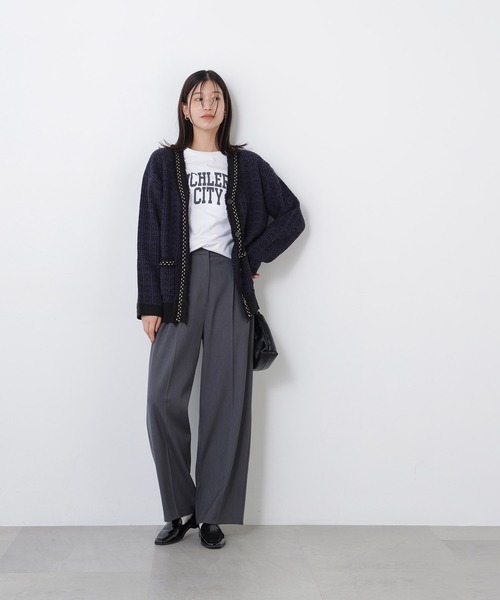 N.(N. Natural Beauty Basic)(エヌエヌナチュラルビューティーベーシック)の「チェーンブレードカーディガン(カーディガン/ボレロ・レディース・ブラック系その他2/ネイビー系・FREE)」の20枚目の写真