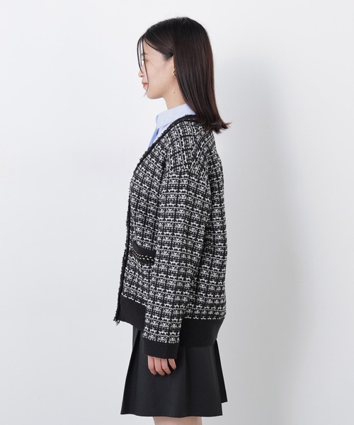 N.(N. Natural Beauty Basic)(エヌエヌナチュラルビューティーベーシック)の「チェーンブレードカーディガン(カーディガン/ボレロ・レディース・ブラック系その他2/ネイビー系・FREE)」の10枚目の写真