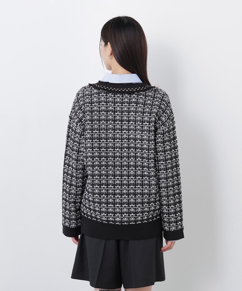 N.(N. Natural Beauty Basic)(エヌエヌナチュラルビューティーベーシック)の「チェーンブレードカーディガン(カーディガン/ボレロ・レディース・ブラック系その他2/ネイビー系・FREE)」の11枚目の写真