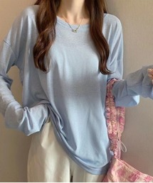 クルーネックベーシックシアーロンT