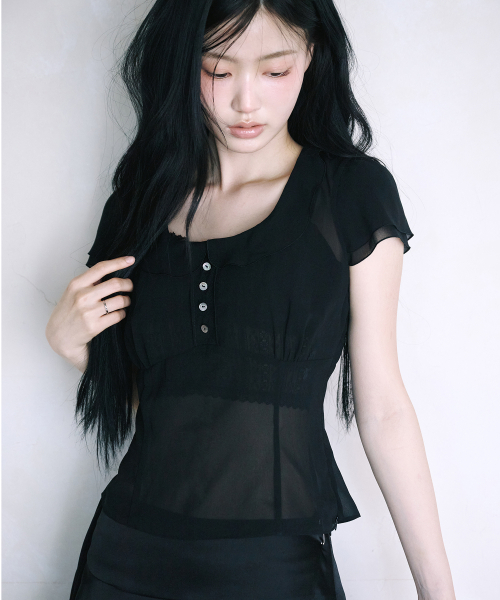 REISE MIYA（レイズミヤ）の「ハナシア ブラウス [ブラック]（シャツ/ブラウス・レディース・その他・SMALL/MEDIUM）」の2枚目の写真